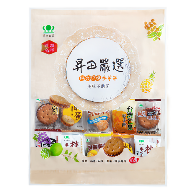 昇田食品 綜合麥芽餅, 480g, 1袋