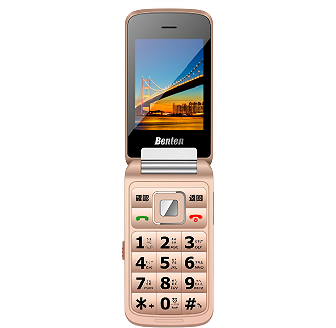 Benten 奔騰 F70 4G 48MB RAM 翻蓋手機 Nano-SIM 2.8吋 金色 雙螢幕