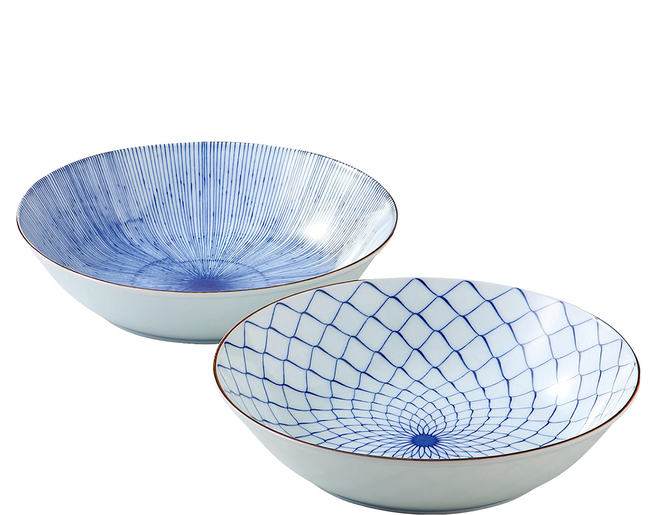 四季夢彩 有田燒骨染繪變輕量多用途碗2入組 21 x 5cm 850ml, 1組, 瓷碗