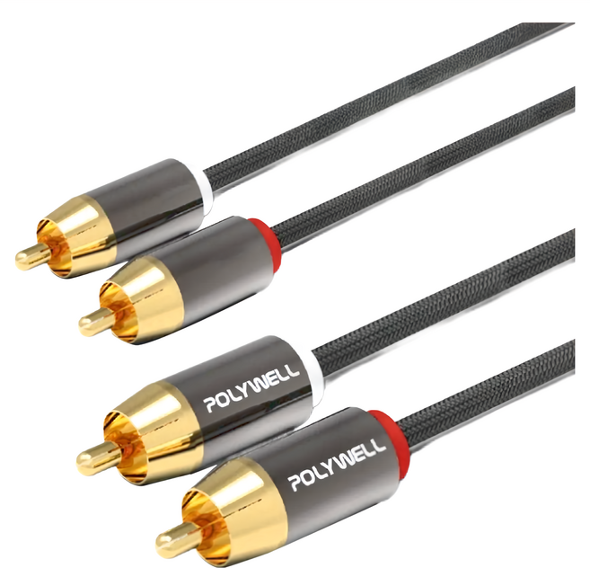 POLYWELL 寶利威爾 雙RCA紅白音源線, 單一商品, 1條