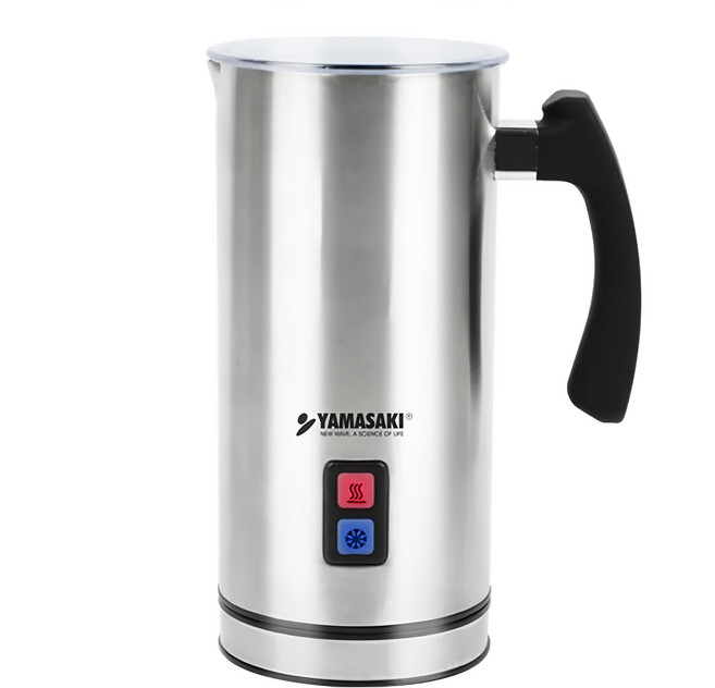 YAMASAKI 山崎 磁吸式 奶泡機 電動 冷熱兩用 銀色 SK-307MF