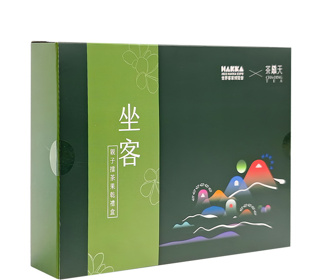 CHA-DING TEA 茶鼎天 坐客 親子擂茶果乾禮盒, 1盒