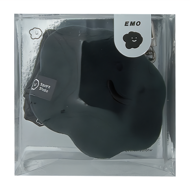 Square Studio 方坊 紓壓娃娃, 10cm, Emo喜寶 黑色, 1個