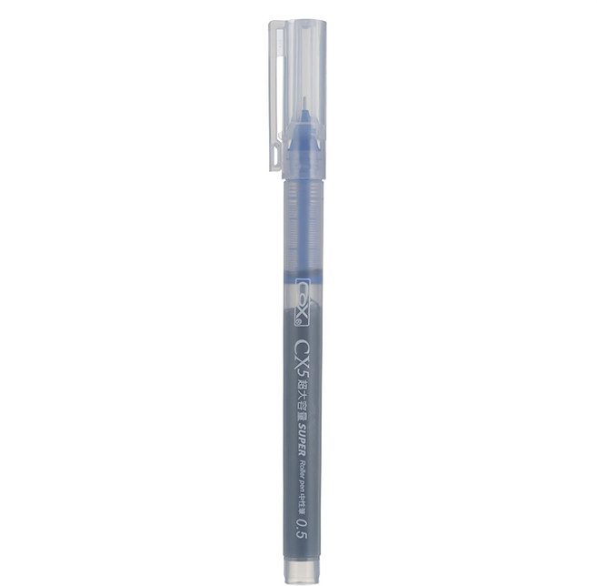 CoX 三燕興業 超大容量直液式中性筆 CX-5 0.5mm 12支, 藍色, 1盒