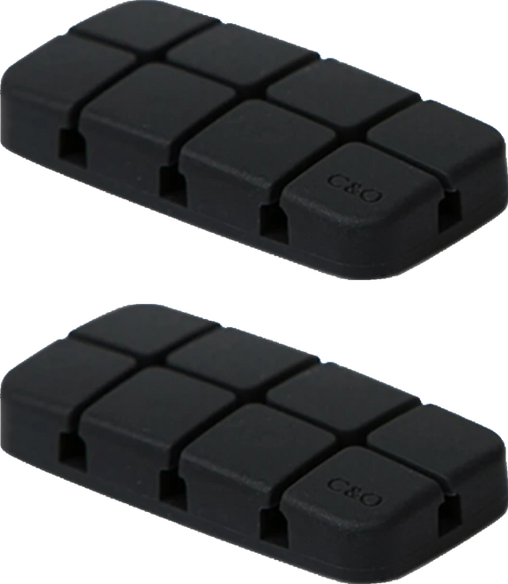 litem. 里特 冰塊3孔桌面收納 集線器 66 x 32 x 13mm, 黑灰色, 2個