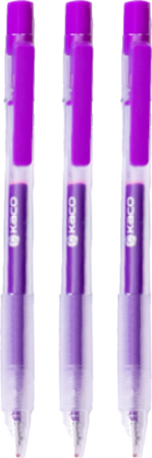 KaCO 速乾彩虹中性筆 0.5mm, 桑葚紫, 3支