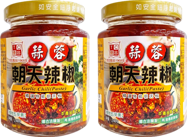 德昌 蒜蓉朝天辣椒, 240g, 2罐