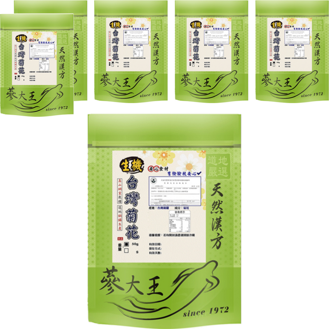 蔘大王 生機台灣菊花, 50g, 1入, 6包