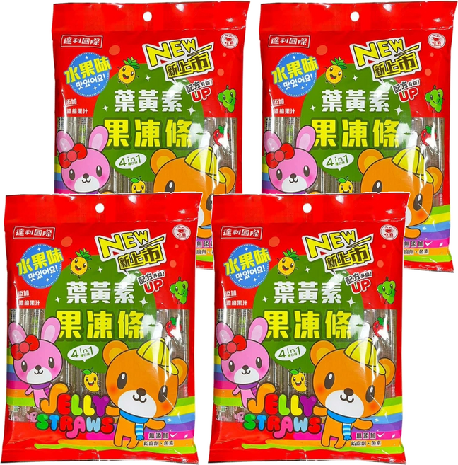 達利國際 葉黃素果凍條 綜合水果口味, 400g, 4袋