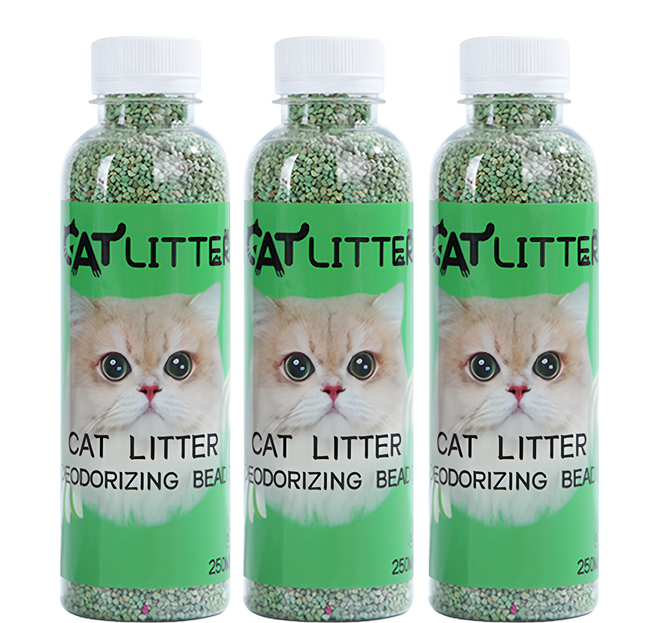 毛皇上 貓砂除臭珠 木屑款 青蘋果, 250ml, 3瓶