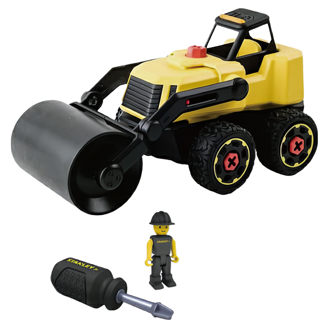 STANLEY Jr. 組裝工程車 壓路機 006-SY 1個 11.2吋 5.8吋 5.7吋