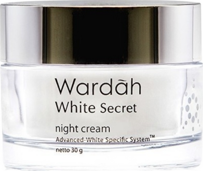 Wardah 亮白秘密晚霜, 30g, 1盒