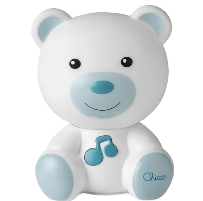 chicco 美夢晚安熊音樂夜燈, 粉藍, 1個