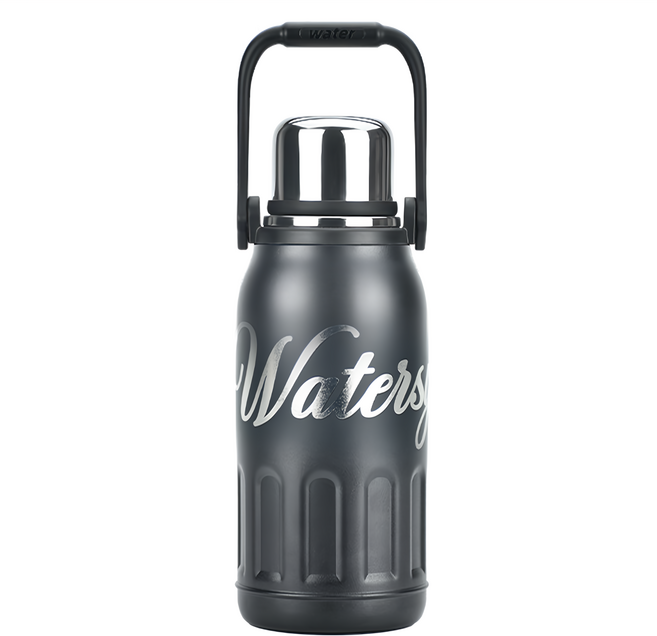 WATERSY 正316不銹鋼旅行手提保溫壺, 黑白漸粉漸綠, 1.2L, 1個