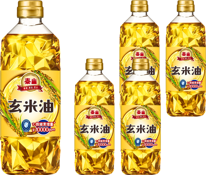 TAISUN 泰山 玄米油, 600ml, 5瓶