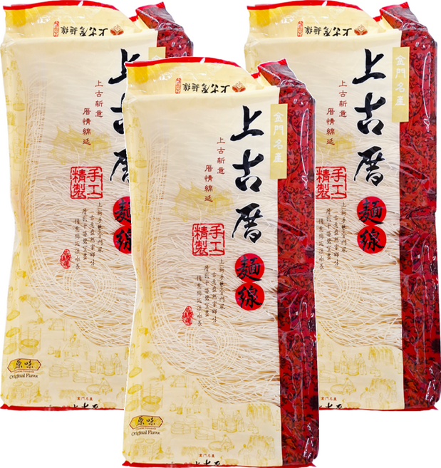 聖祖食品 上古厝 原味麵線, 400g, 3包