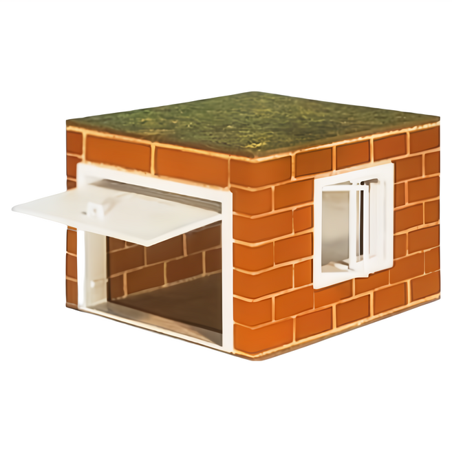 teifoc DIY益智磚塊建築玩具, 小倉庫 紅色, 1組