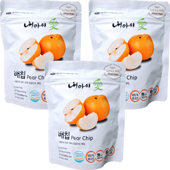 Naeiae 幼兒水果乾, 12g, 3包, 水梨, 12個月以上