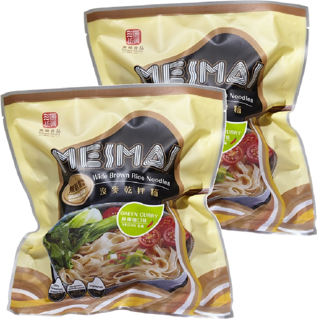 源順食品 沒麥乾拌糆 綠椰咖, 2包