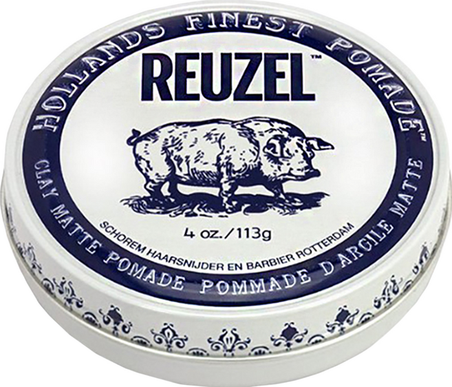 REUZEL 白豬強力黏土級水性髮泥 Clay Matte Pomade, 113g, 1罐