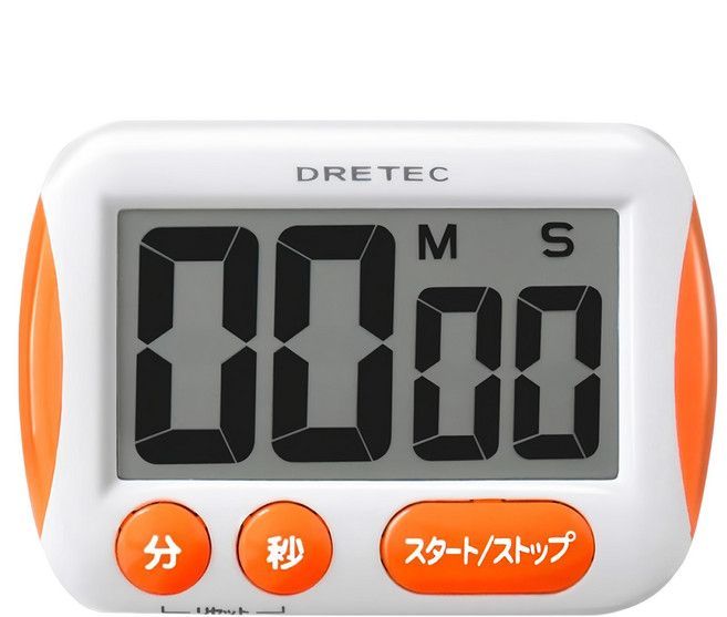 dretec 大字幕3大螢幕計時器 T-291NORKO, 橘色, 1個