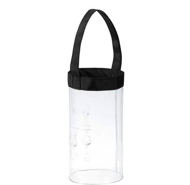 SHIMOYAMA 手繪印花風便攜式冰酒袋, 1個, Fits Standard Bottle
