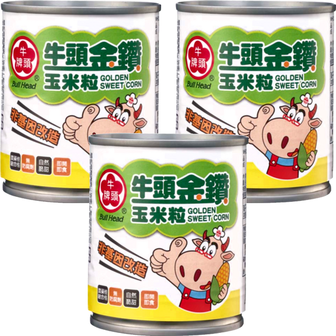 牛頭牌 金鑽玉米粒, 185g, 3罐