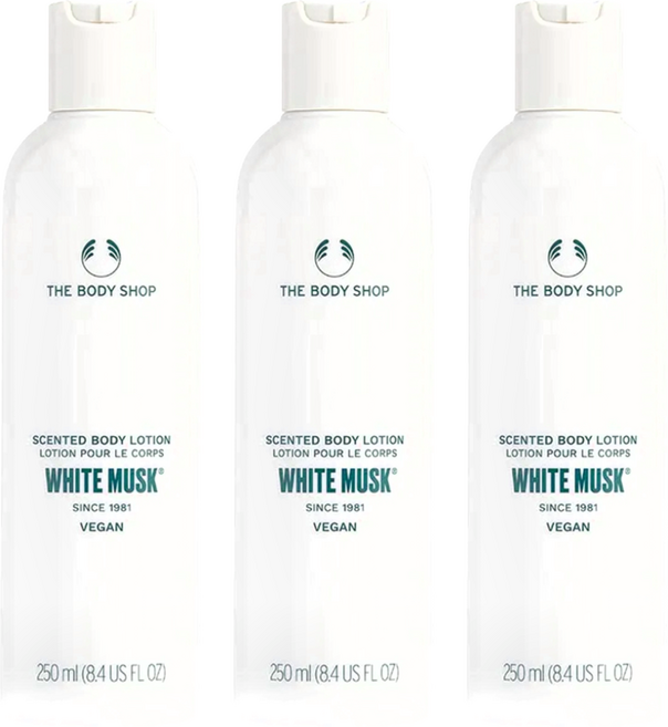 THE BODY SHOP 美體小舖 身體乳 白麝香, 250ml, 3瓶