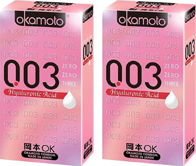 Okamoto 岡本 003 HA玻尿酸衛生套, 6入, 2盒
