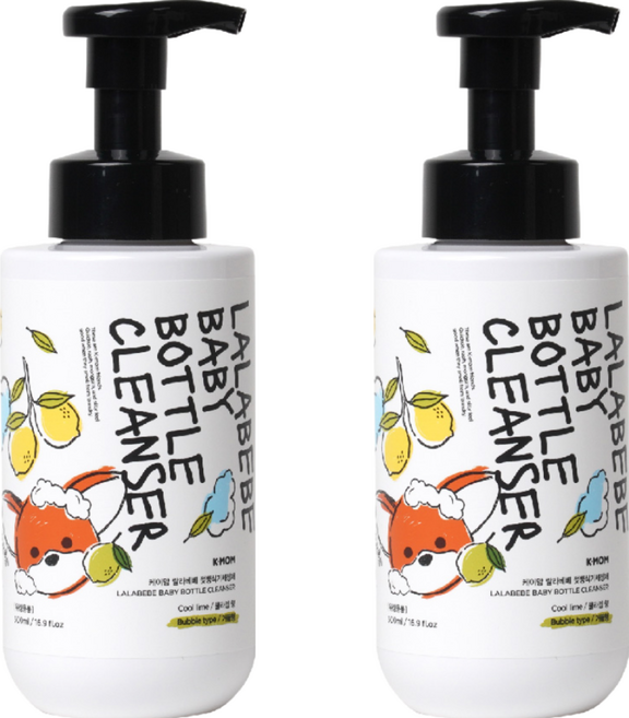 MOTHER-K K-MOM LALABEBE 草本極淨蔬果奶瓶清潔慕斯 500ml, 2瓶
