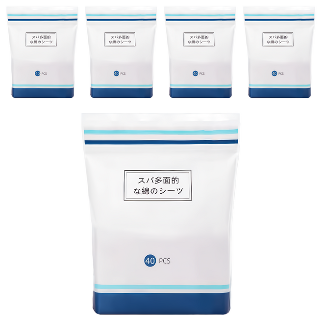 小麥購物 化妝棉 S122 15g, 40片, 5包