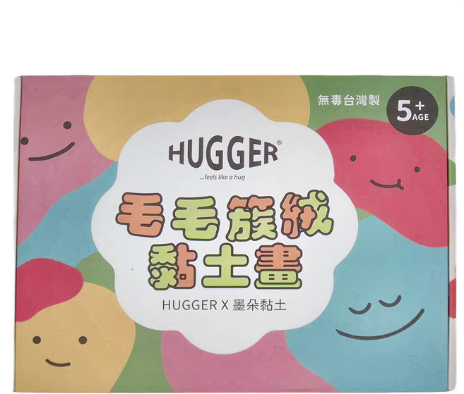 HUGGER 墨朵 毛毛簇絨黏土數字畫 5歲以上, 飛船, 240g, 1盒