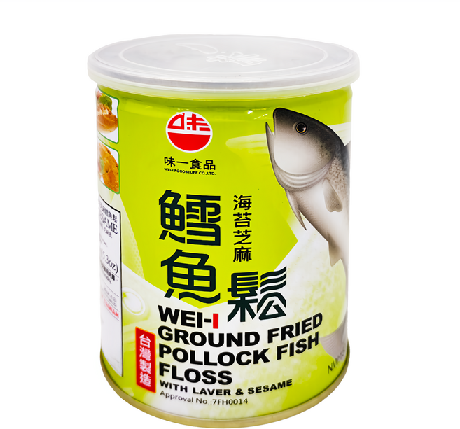 味一食品 海苔芝麻鱈魚鬆, 150g, 1罐