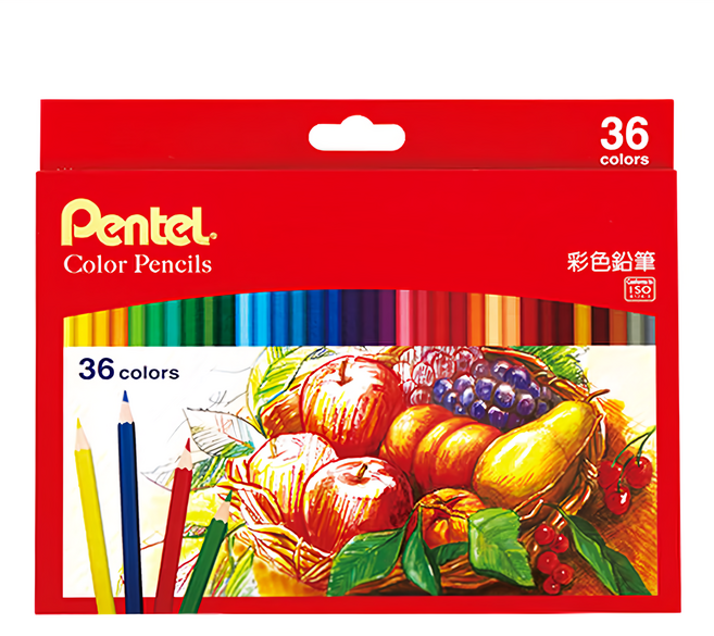 Pentel 飛龍文具 彩色鉛筆, 36色, 1盒