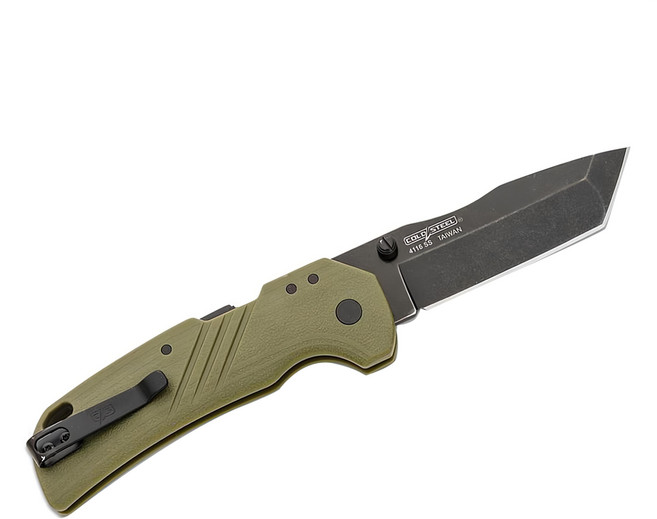 美國 Cold Steel 冷鋼折刀ENGAGE 劍型ATLAS鎖定 4116鋼軍綠柄 CSFL30DPLTBGZ 3吋, 軍綠, 1個