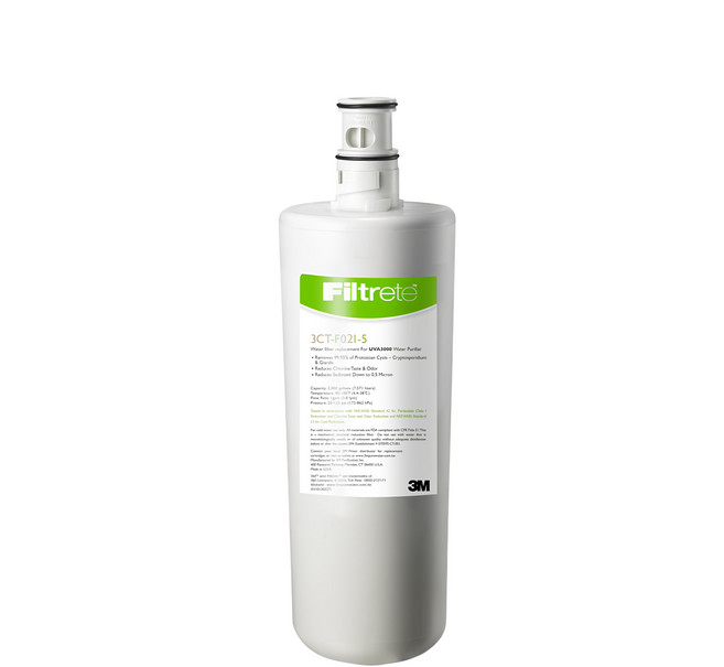 3M Filtrete 淨呼吸 UVA2000淨水器專用活性碳濾心, 3CT-F021-5, 白色, 1個