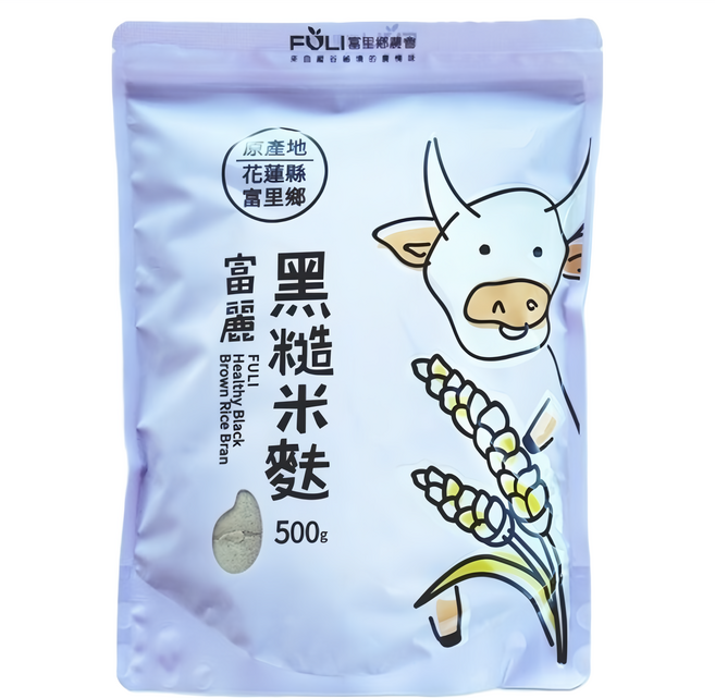 富里鄉農會 黑糙米麩, 1包, 500g