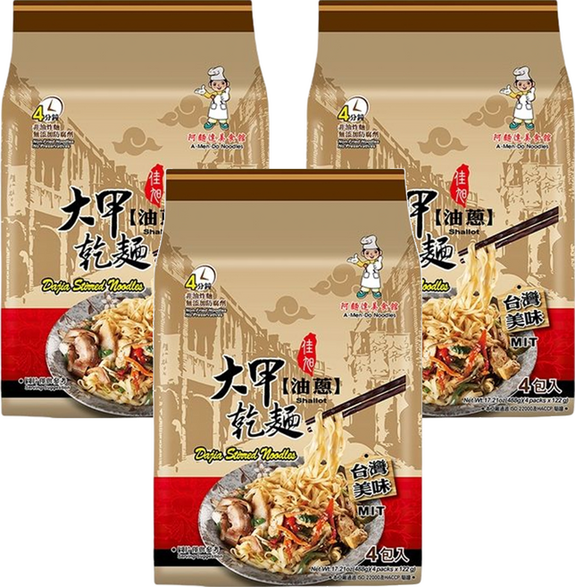 大甲佳旭 大甲乾麵 油蔥拌麵 122g, 12包