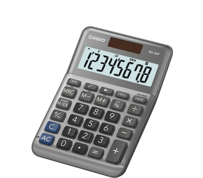 CASIO 卡西歐 計算機, 灰色, 1個