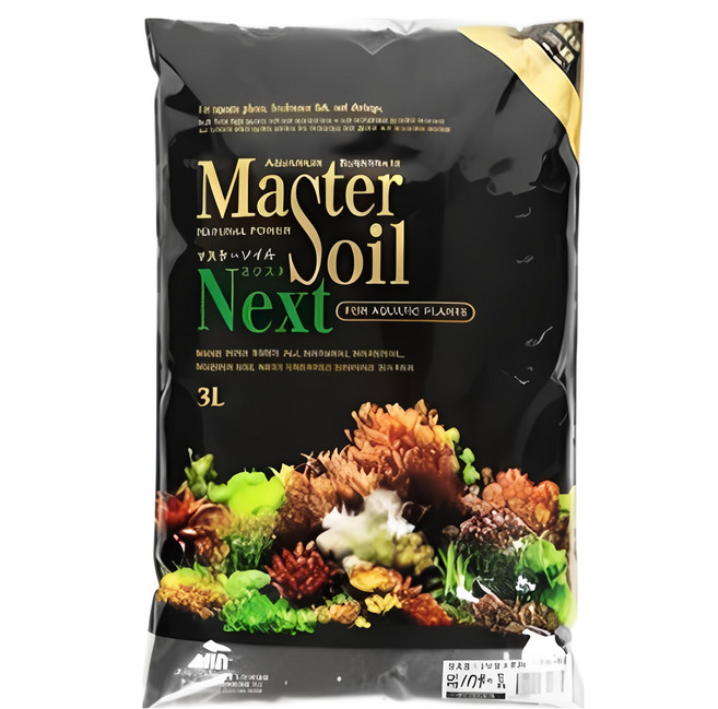 Master Soil 黑土 粗粒/中粒 活性底床 水草 黑土 水草土 水晶蝦, 3L, 1包