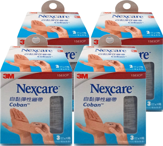 3M Nexcare 自黏彈性繃帶 3吋, 1捲, 4盒