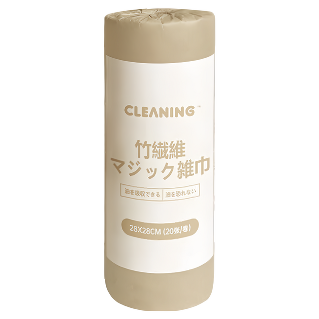 CLEANING 可靈 竹纖維魔術抹布 20張, 1捲