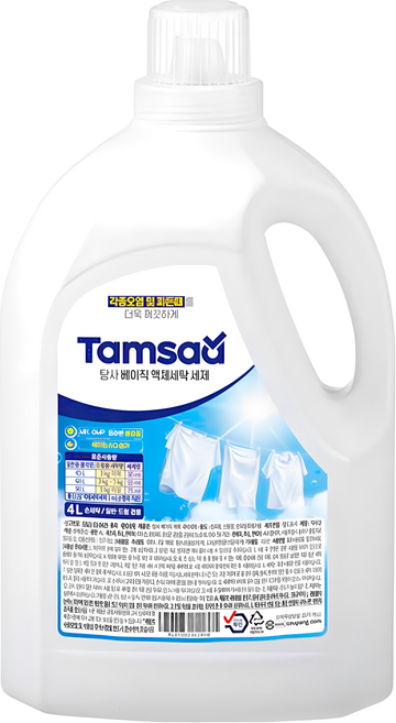 Tamsaa Basic 小蘇打洗衣精, 4L, 1桶