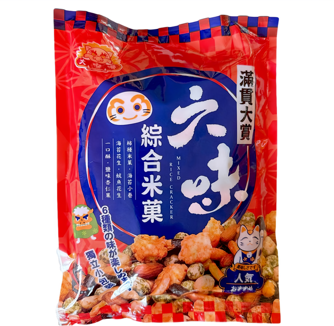 大嘟嘟 六味綜合米菓, 1個, 144g