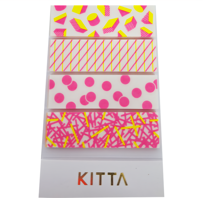 KING JIM HITOTOKI KITTA 隨身攜帶和紙膠帶 15mm x 50mm, 螢光墨水, 1組