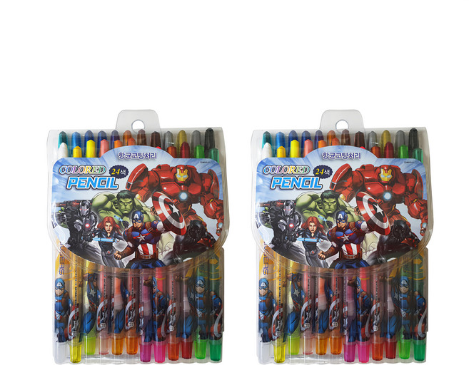 Heemangnote Marvel 漫威 復仇者聯盟彩色鉛筆, 24色, 2組