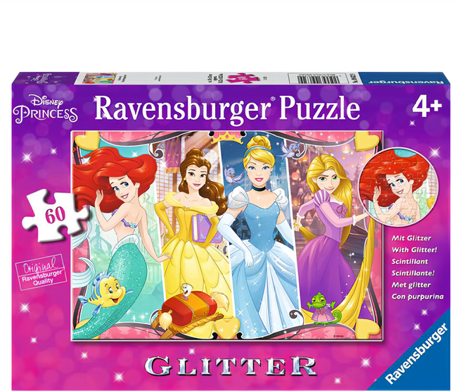 Ravensburger 維寶 迪士尼公主拼圖, 60片, 迪士尼公主, 1盒