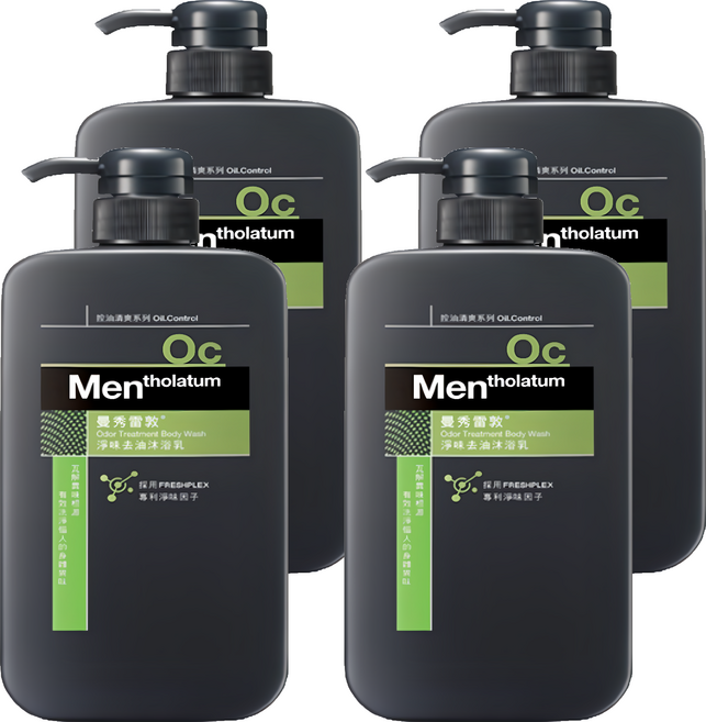MENTHOLATUM 曼秀雷敦 淨味去油沐浴乳 雅緻麝香調, 650ml, 4瓶