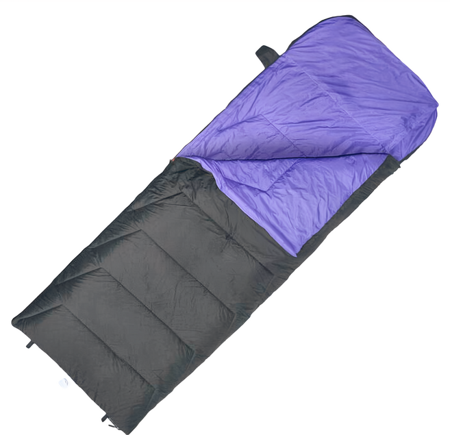 Outthere 好野 好威睡袋 T3 Eco-Made類羽絨高科技棉 35 x 19 x 19cm 1.3kg, 紫色 + 黑色, 1個