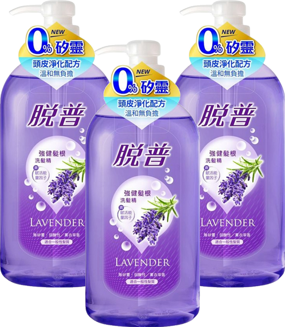 TOP 脫普 強健髮根洗髮精 薰衣草香, 800ml, 3瓶